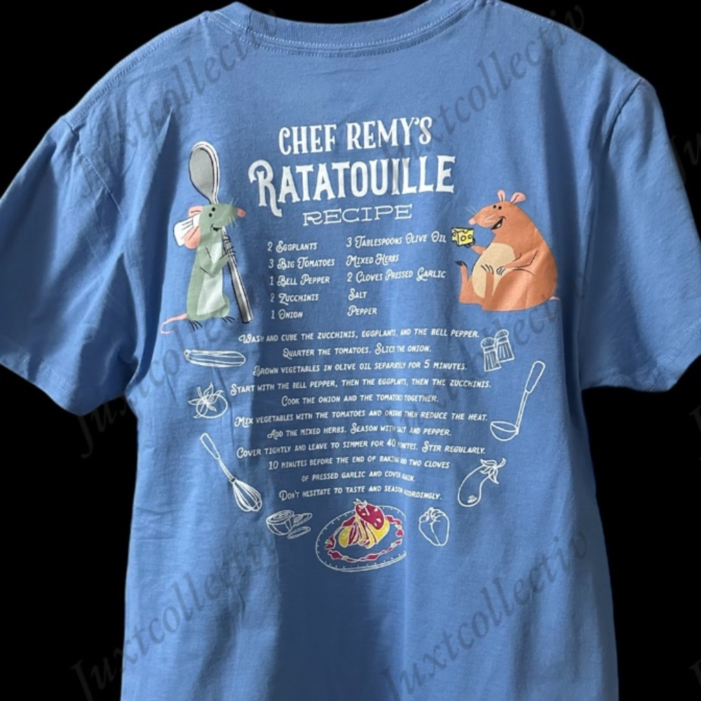 NWT Disney Parks Chef Remy’s Ratatouille Recipe T-Shirt